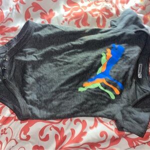 Puma Gray Baby Onesie with Colorful Logo